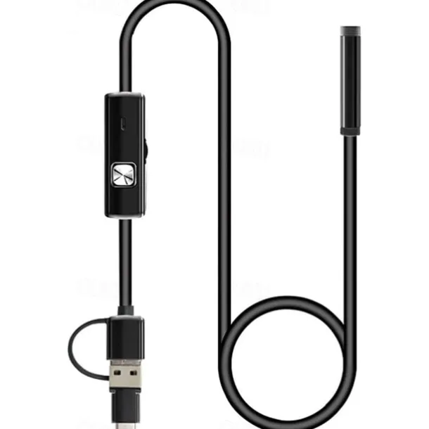 Industrial Borescope for Android, 200W Pixel Endoscope with 25FPS Image Transmission, IP67 Waterproof, TYPE-C Interface, MFI Certified, Ideal for Automotive and Home Inspections