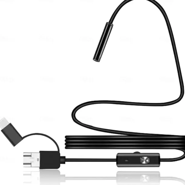 Industrial Borescope for Android, 200W Pixel Endoscope with 25FPS Image Transmission, IP67 Waterproof, TYPE-C Interface, MFI Certified, Ideal for Automotive and Home Inspections