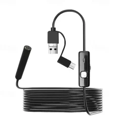 Industrial Borescope for Android, 200W Pixel Endoscope with 25FPS Image Transmission, IP67 Waterproof, TYPE-C Interface, MFI Certified, Ideal for Automotive and Home Inspections