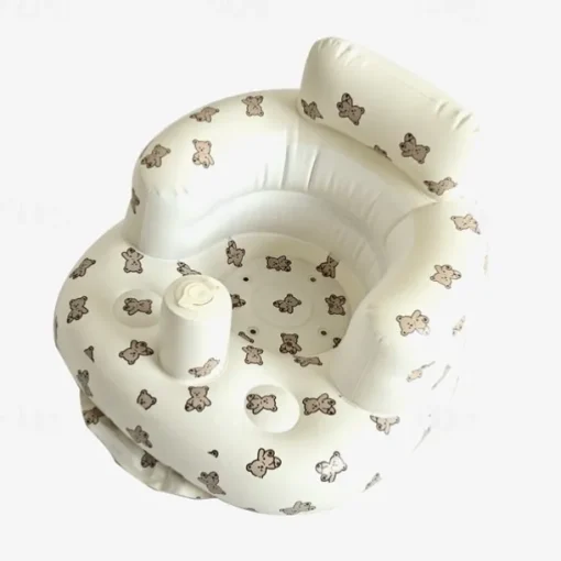Infant Bath Chair, Inflatable Seat, Low Seat, Low Center of Gravity, Full Protection, Back Support, Convenient Seating, Dining Chair, Bathing Assist, Multi-Purpose Baby Sofa, Folding Air Seat