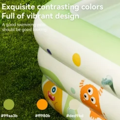 Inflatable Home Ocean Ball Pool, PVC Material, Multiple Components Included, No Electricity Required, for Yard, Indoor, Festival Gift