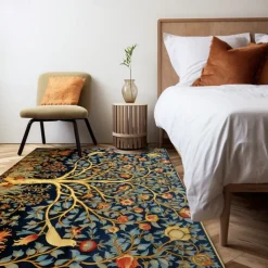 Inspired by William Morris Area Rug Kitchen Mat Non-Slip Oil Proof Floor Mat Livingroom Rug Indoor Outdoor Mat Bedroom Decor Bathroom Mat Entrance Rug Door Mat Bird Tree of Life