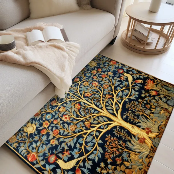 Inspired by William Morris Area Rug Kitchen Mat Non-Slip Oil Proof Floor Mat Livingroom Rug Indoor Outdoor Mat Bedroom Decor Bathroom Mat Entrance Rug Door Mat Bird Tree of Life