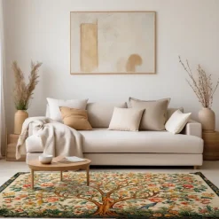 Inspired by William Morris Area Rug Kitchen Mat Non-Slip Oil Proof Floor Mat Livingroom Rug Indoor Outdoor Mat Bedroom Decor Bathroom Mat Entrance Rug Door Mat Bird Tree of Life