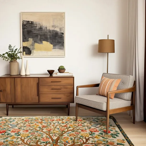 Inspired by William Morris Area Rug Kitchen Mat Non-Slip Oil Proof Floor Mat Livingroom Rug Indoor Outdoor Mat Bedroom Decor Bathroom Mat Entrance Rug Door Mat Bird Tree of Life