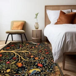 Inspired by William Morris Area Rug Kitchen Mat Non-Slip Oil Proof Floor Mat Livingroom Rug Indoor Outdoor Mat Bedroom Decor Bathroom Mat Entrance Rug Door Mat Bird Tree of Life