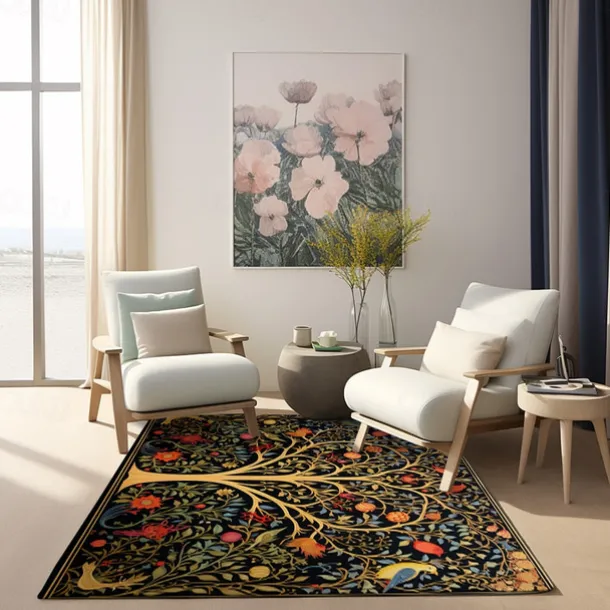 Inspired by William Morris Area Rug Kitchen Mat Non-Slip Oil Proof Floor Mat Livingroom Rug Indoor Outdoor Mat Bedroom Decor Bathroom Mat Entrance Rug Door Mat Bird Tree of Life