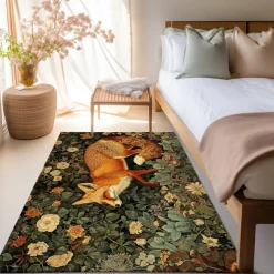 Inspired William Morris Fox Area Rug Kitchen Mat Non-Slip Oil Proof Floor Mat Livingroom Rug Indoor Outdoor Mat Bedroom Decor Bathroom Mat Entrance Rug Door Mat