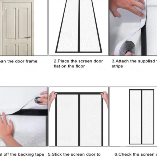 Insulated Door Screen, Door Curtain, Thermal Magnetic Self-Sealing EVA, Keep Cold Out Door Cover Auto Closer for Kitchen, Bedroom, Air Conditioner Room