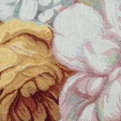 Jacquard Woven Tapestry Gobelin Aubusson Wall Art Hanging Aubusson Loom Cotton Weave Large Tapestry Reproduction Baroque Rococo Flowers (without tassels and rod)