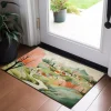 Japan Temple Floral Doormat Floor Mats Washable Rugs Kitchen Mat Non-Slip Oil Proof Rug Indoor Outdoor Mat Bedroom Decor Bathroom Mat Entrance Rug