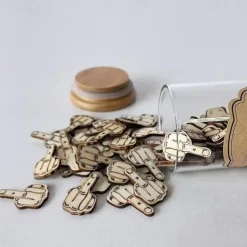 Jar of Middle Finger, Gift Middle Finger to Give, 100pcs Middle Finger in a Jar, Wooden Cutout Pattern Piece Bad Mood Vent Spoof Bag of DIY Craft Birthday, Anniversary, Holiday, Encouragement Gifts