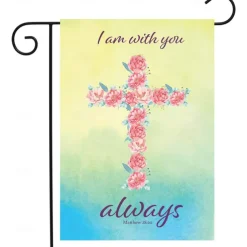 Jesus Garden Flag 12x18Inch Outdoor Decorations He is Risen Welcome Garden Patio Flag Flower Yard Flag Double Sided Holiday Outdoor Flags 1pc