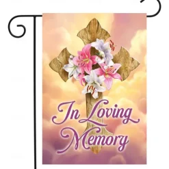 Jesus Garden Flag 12x18Inch Outdoor Decorations He is Risen Welcome Garden Patio Flag Flower Yard Flag Double Sided Holiday Outdoor Flags 1pc