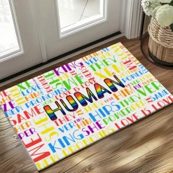 June Pride Month Gay Pride Month LGBTQ LGBT Rainbow Doormat Non-Slip Oil Proof Rug Indoor Outdoor Mat Bedroom Decor Bathroom Mat Entrance Rug