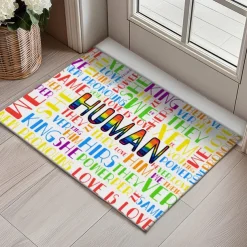 June Pride Month Gay Pride Month LGBTQ LGBT Rainbow Doormat Non-Slip Oil Proof Rug Indoor Outdoor Mat Bedroom Decor Bathroom Mat Entrance Rug