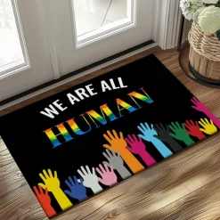 June Pride Month Gay Pride Month LGBTQ LGBT Rainbow Doormat Non-Slip Oil Proof Rug Indoor Outdoor Mat Bedroom Decor Bathroom Mat Entrance Rug