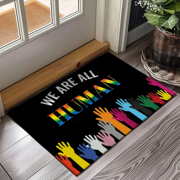 June Pride Month Gay Pride Month LGBTQ LGBT Rainbow Doormat Non-Slip Oil Proof Rug Indoor Outdoor Mat Bedroom Decor Bathroom Mat Entrance Rug
