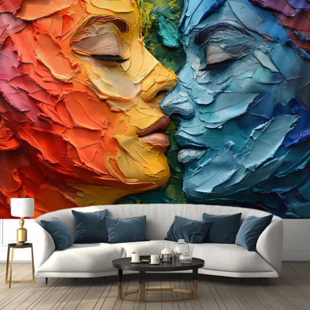 June Pride Month Knife Painting Gay Pride Month LGBTQ LGBT Hanging Tapestry Gay Pride Outdoor Decoration Happy Pride