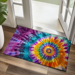June Pride Month Pride Month LGBTQ LGBT Tie Dye Rainbow Doormat Kitchen Mat Floor Mat Non-Slip Area Rug Oil Proof Rug Indoor Outdoor Mat Bedroom Decor Bathroom
