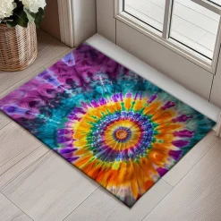 June Pride Month Pride Month LGBTQ LGBT Tie Dye Rainbow Doormat Kitchen Mat Floor Mat Non-Slip Area Rug Oil Proof Rug Indoor Outdoor Mat Bedroom Decor Bathroom