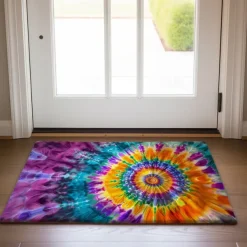June Pride Month Pride Month LGBTQ LGBT Tie Dye Rainbow Doormat Kitchen Mat Floor Mat Non-Slip Area Rug Oil Proof Rug Indoor Outdoor Mat Bedroom Decor Bathroom