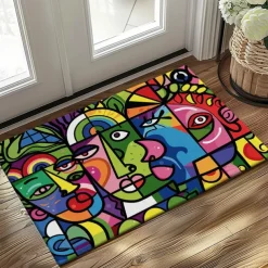 June Pride Month Rainbow Pride Month LGBTQ LGBT Abstract Art Doormat Kitchen Mat Floor Mat Non-Slip Area Rug Oil Proof Rug Indoor Outdoor Mat Bedroom Decor Bathroom Mat Entrance Entreyway Rug