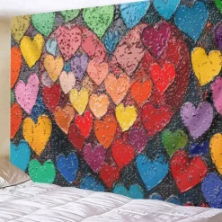 June Pride Month Rainbow Painting Hanging Tapestry Wall Art Large Tapestry Mural Decor Photograph Backdrop Blanket Curtain Home Bedroom Living Room Decoration