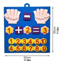 Kid Felt Finger Numbers Math Toys, Children Counting Early Learning Educational Board, For Toddler Teaching Aid Gift For Kids, Back to School Supplies