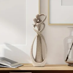 Kissing Couple Statue Abstract Sculpture Resin Statue Home Decor Modern Home Office Desktop Shelf Bookshelf Decoration,Christmas Gift