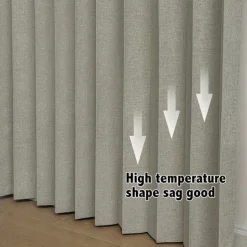 Kitchen Curtains Doorways Pleated Folding Curtain with Hooks Waterproof Fabric Doors Curtain for Closet and Room Divider 1 Panel