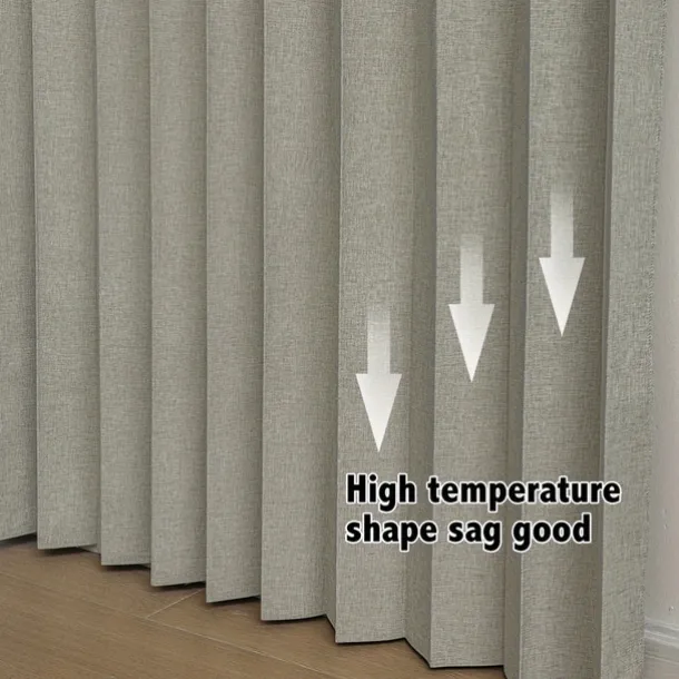 Kitchen Curtains Doorways Pleated Folding Curtain with Hooks Waterproof Fabric Doors Curtain for Closet and Room Divider 1 Panel