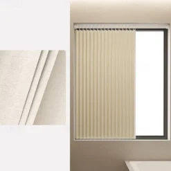 Kitchen Curtains Doorways Pleated Folding Curtain with Hooks Waterproof Fabric Doors Curtain for Closet and Room Divider 1 Panel