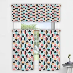 Kitchen Curtains Valance Tier Printed Marble Pattern Waterproof Oil Proof Stain Resistant Kitchen Bedroom Small Curtains