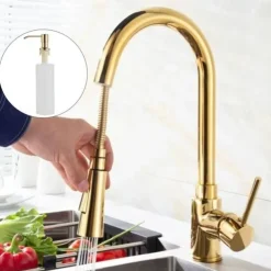 Kitchen faucet - Single Handle One Hole Electroplated Pull-out / Pull-down Centerset Modern Contemporary Kitchen Taps