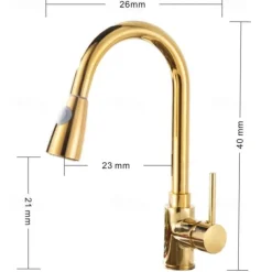 Kitchen faucet - Single Handle One Hole Electroplated Pull-out / Pull-down Centerset Modern Contemporary Kitchen Taps
