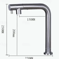 Kitchen faucet - Single Handle One Hole Stainless Steel Pull-out /Pull-down Other Contemporary Kitchen Taps cold or hot water only