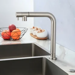 Kitchen faucet - Single Handle One Hole Stainless Steel Pull-out /Pull-down Other Contemporary Kitchen Taps cold or hot water only