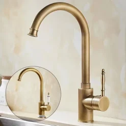 Kitchen Faucet - Single Handle One Hole Electroplated Pull-Out / Pull-Down Centerset Retro Vintage Kitchen Taps