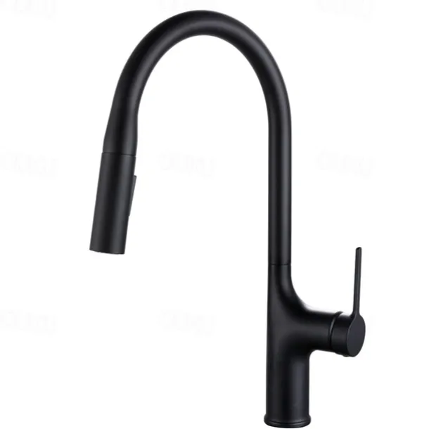 Kitchen faucet - Single Handle One Hole Electroplated / Painted Finishes Pull-out / Pull-down / Standard Spout / Tall / High Arc Centerset Modern Contemporary Kitchen Taps