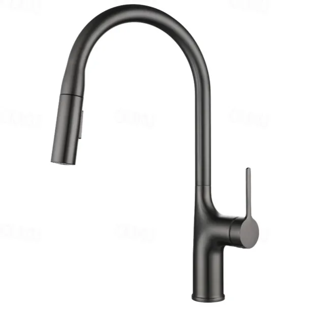 Kitchen faucet - Single Handle One Hole Electroplated / Painted Finishes Pull-out / Pull-down / Standard Spout / Tall / High Arc Centerset Modern Contemporary Kitchen Taps