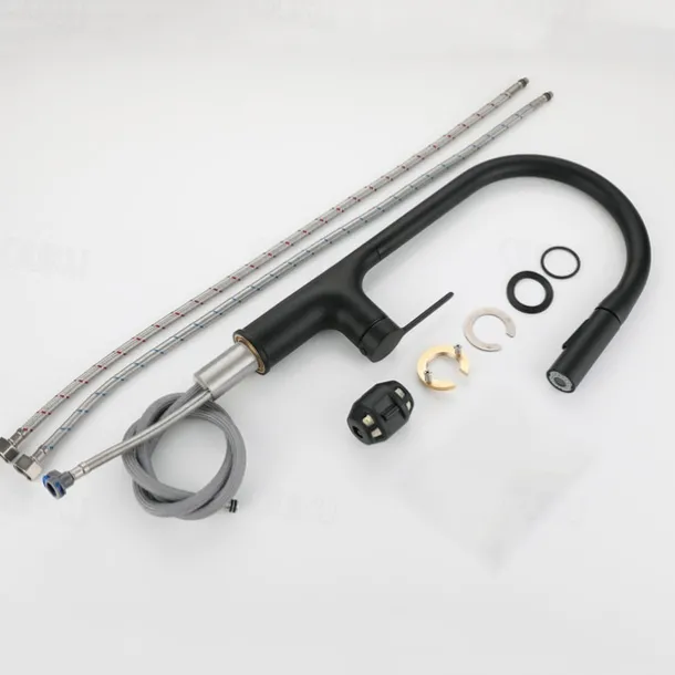 Kitchen faucet - Single Handle One Hole Electroplated / Painted Finishes Pull-out / Pull-down / Standard Spout / Tall / High Arc Centerset Modern Contemporary Kitchen Taps