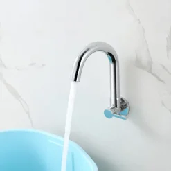 Kitchen faucet - Single Handle One Hole Chrome / Nickel Brushed / Painted Finishes Bar /Prep Wall Mounted Contemporary Kitchen Taps for Cold or Hot Water Only