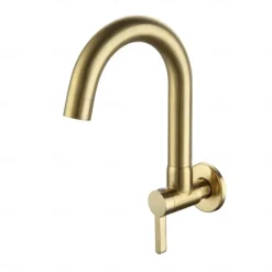 Kitchen faucet - Single Handle One Hole Chrome / Nickel Brushed / Painted Finishes Bar /Prep Wall Mounted Contemporary Kitchen Taps for Cold or Hot Water Only