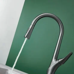 Kitchen faucet - Single Handle One Hole Chrome / Nickel Brushed / Electroplated Pull-out / Pull-down / Standard Spout / Tall / High Arc Centerset Modern Contemporary Kitchen Taps