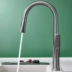 Kitchen faucet - Single Handle One Hole Chrome / Nickel Brushed / Electroplated Pull-out / Pull-down / Standard Spout / Tall / High Arc Centerset Modern Contemporary Kitchen Taps