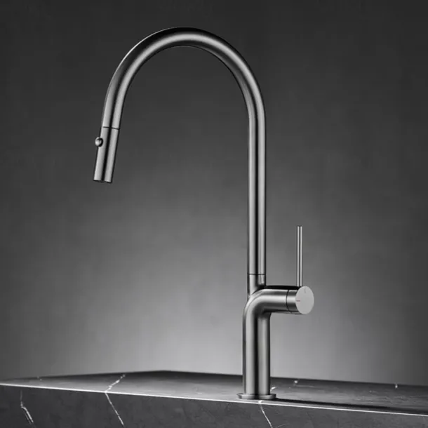 Kitchen faucet - Single Handle One Hole Chrome / Nickel Brushed / Electroplated Pull-out / Pull-down / Standard Spout / Tall / High Arc Centerset Modern Contemporary Kitchen Taps