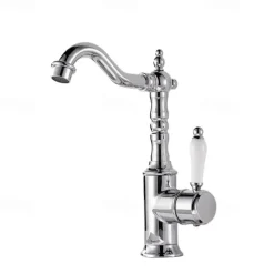 Kitchen faucet - Single Handle One Hole Electroplated Standard Spout Centerset Retro Vintage / Minimalist Kitchen Taps
