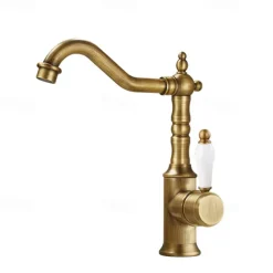 Kitchen faucet - Single Handle One Hole Electroplated Standard Spout Centerset Retro Vintage / Minimalist Kitchen Taps