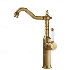 Kitchen faucet - Single Handle One Hole Electroplated Standard Spout Centerset Retro Vintage / Minimalist Kitchen Taps